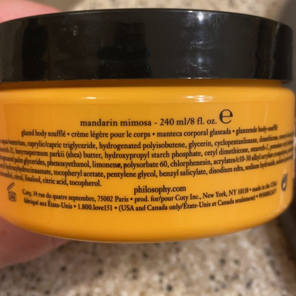 New Philosophy Mandarin Mimosa 8 oz body soufflé - Picture 2 of 3